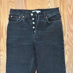 Topshop knew-ripp dad jeans